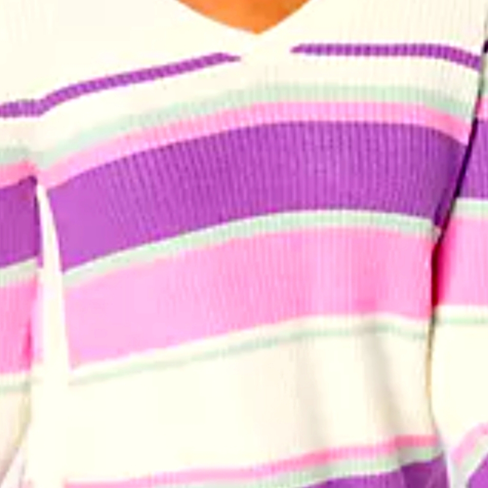 Ultra Soft V-Neck Sweater with Snap Button Sides by Sport Savy - Picture 2 of 5